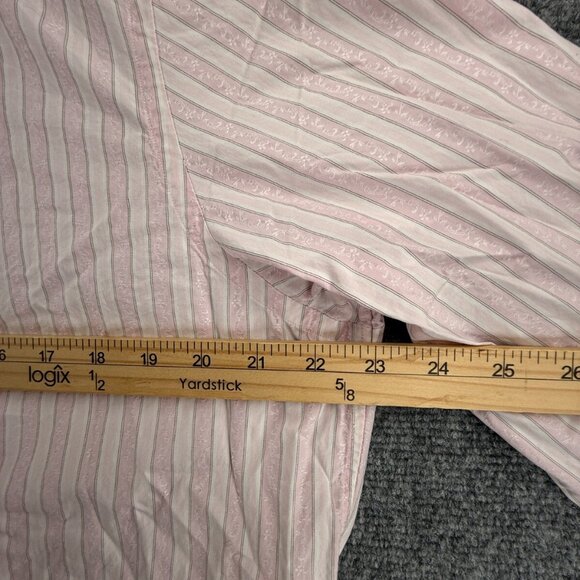 Robert Graham Button Up Shirt Cotton Pink Striped 16 Textured Floral Intricate - Picture 6 of 16
